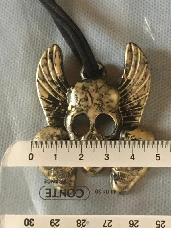 Death head pendant necklace / gothic / pirate - new – photo 4